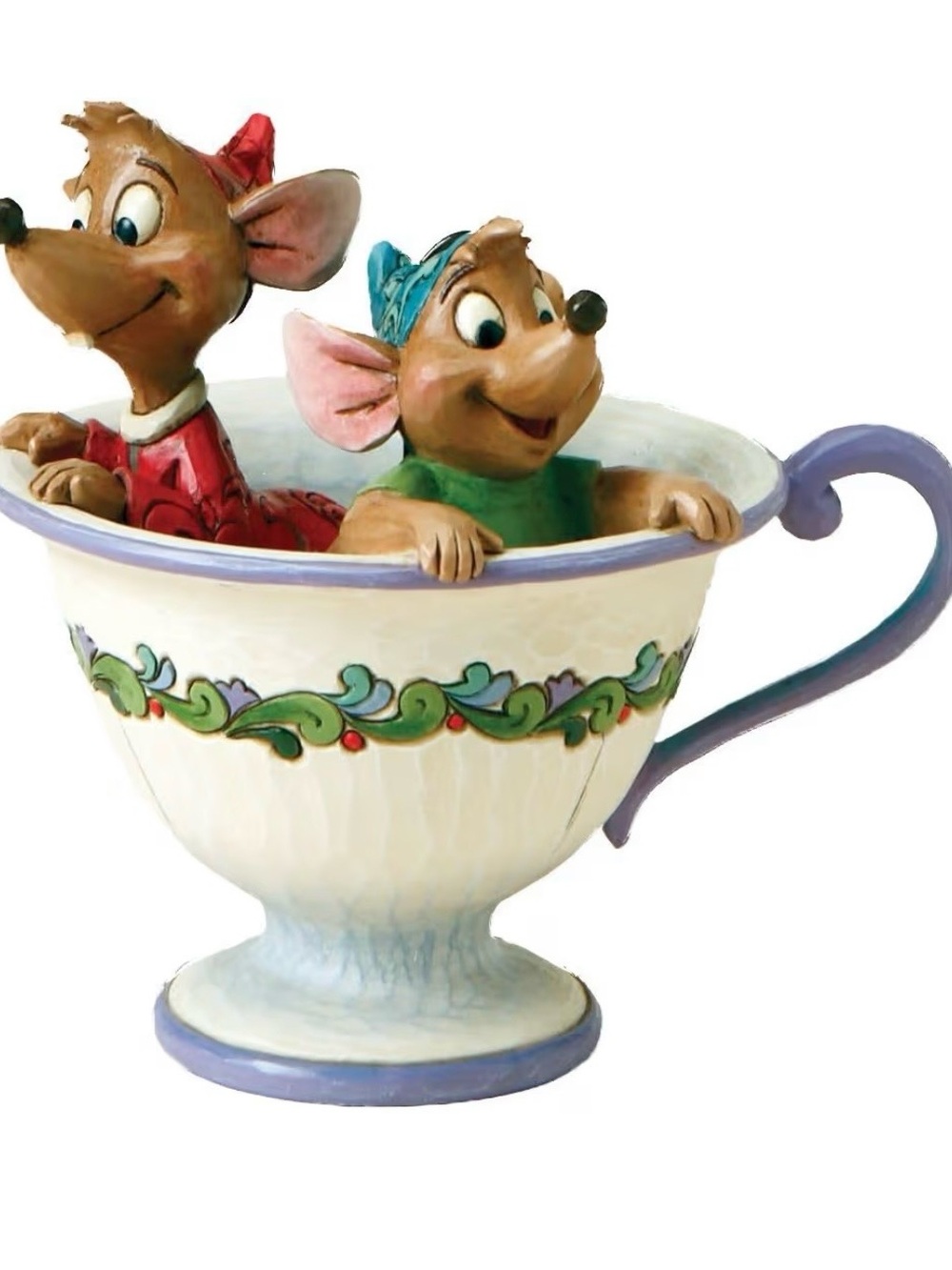 Enesco Disney Traditions by Jim Shore Cinderella Jaq and Gus Teacup Figurine,